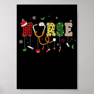 Weihnachts-Boo-Boo-Crew-Rentier-Krankenschwester-B Poster