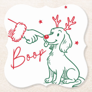 Weihnachts-Boop-Dachshund-Hund Untersetzer