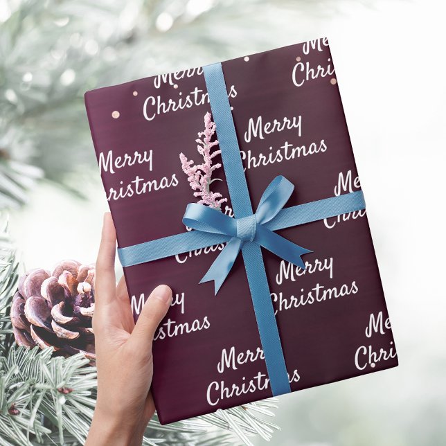 Weihnachts-Bordeaux-Rose Geschenkpapier (Von Creator hochgeladen)