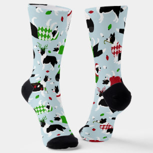 Weihnachts-Border-Collie-Socken Socken