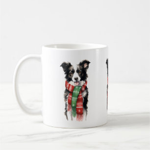 Weihnachts-Border-Collie-Tasse - Feierliche Tasse