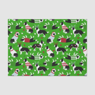 Weihnachts-Border-Collie-Tissue Seidenpapier