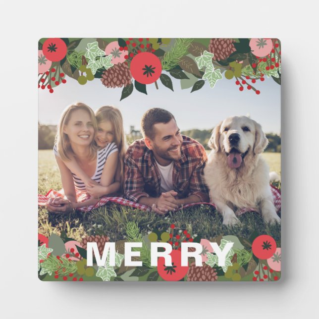 Weihnachts-Botanisches Foto vom Typ "Merina" Fotoplatte (Vorderseite)