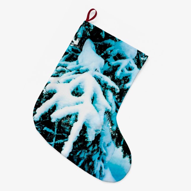 Weihnachts-Bough-Strumpf 2 Großer Weihnachtsstrumpf (Vorderansicht (hängend))