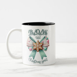 Weihnachts-Bow Weihnachtsginger Brot Bow Festival Zweifarbige Tasse