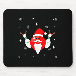 Weihnachts-Bowling-Bowling-Team von Santa in The H Mousepad