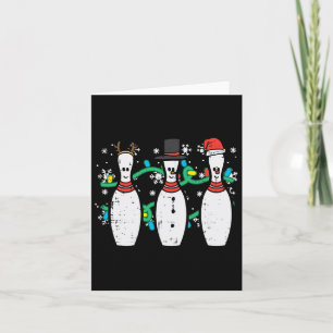 Weihnachts-Bowling Funny Xmas Sports Bowler Men Wi Karte