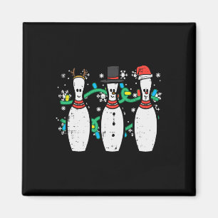 Weihnachts-Bowling Funny Xmas Sports Bowler Men Wi Magnet