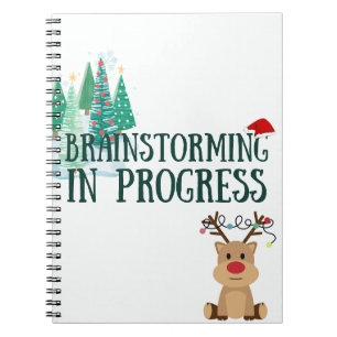 Weihnachts-Brainstorming im Progress-Notebook Notizblock