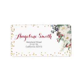 Weihnachts-Brautparty-Adresse Adressaufkleber