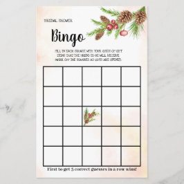 Weihnachts Brautparty Bingo Game Card Flyer
