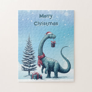 Weihnachts Brontosaurus Dinosaurier
