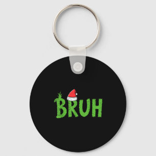 Weihnachts-Bruh-Santa-Hut Lustiger Xmas-Meme-Humor Schlüsselanhänger