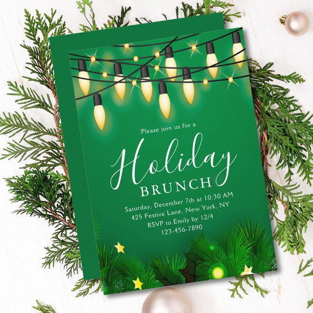 Weihnachts-Brunch Chic Blumenkohl Einladung (Von Creator hochgeladen)