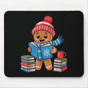 Weihnachts-Bücherwurm-Lebkuchen-Lesen-Bücher-Lusti Mousepad