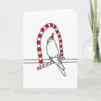 Weihnachts-Budgie Moderne und Minimalistische Line Karte