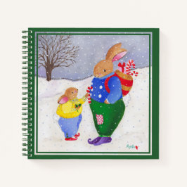 Weihnachts-Bunnies-Spiral-Notebook Notizbuch