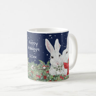 Weihnachts-Bunny-Rabbit festes Winter-Custom-Datum Kaffeetasse
