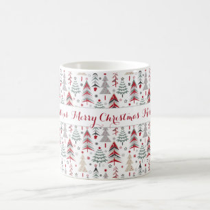 Weihnachts bunt Weihnachtsbaum rot grünen Wald Kaffeetasse