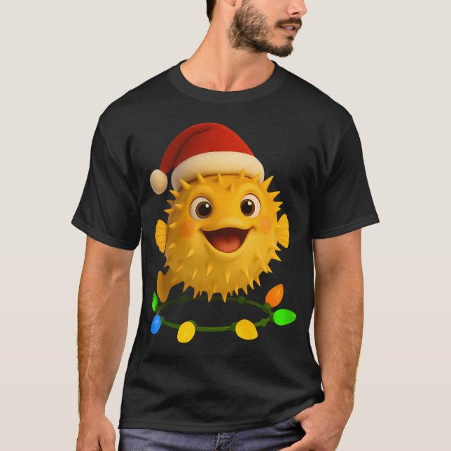 Weihnachts-Burrfisch T-Shirt (Vorderseite)