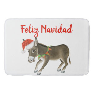 Weihnachts Burro Feliz Navidad individuell anpassb Badematte