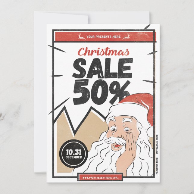 Weihnachts-Business-Flyer Feiertagskarte (Vorderseite)