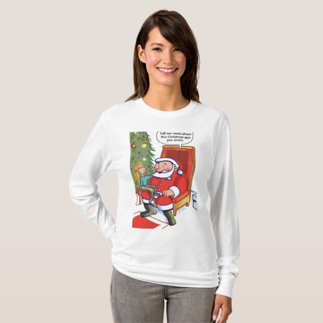 Weihnachts-Business-PartnerFrauen mit schlankem Sh T-Shirt (Vorne ganz)