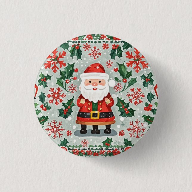 Weihnachts-Button-Abzeichen Button (Vorderseite)
