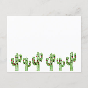 Weihnachts-Cactus-Postkarte Feiertagspostkarte