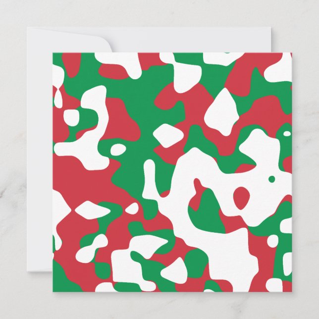 Weihnachts-Camouflage Feiertagskarte (Vorderseite)