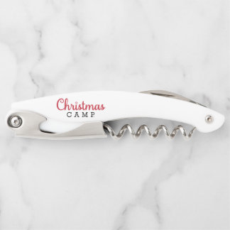 Weihnachts-Camp-Flaschenöffner | Geschenk für Wein Kellnermesser