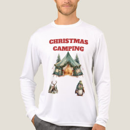 Weihnachts-Camping Tri-Blend Langschläfer-T-Shirt Shirt