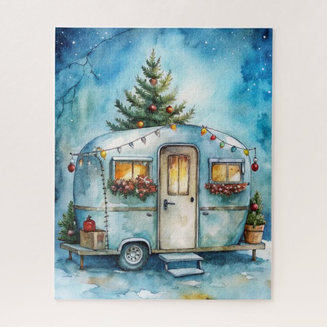 Weihnachts-Campingwagen-Rätsel (Vertikal)