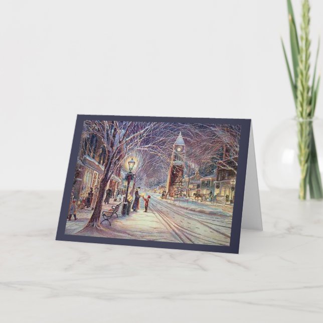 Weihnachts Candlelight Walk Feiertagskarte (Vorderseite)