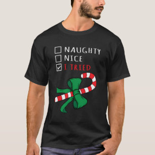 Weihnachts-Candy Cane Geschenke Design Ich versuch T-Shirt