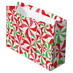 Weihnachts-Candy-Cane-Muster, Xmas-Party-Süßigkeit Große Geschenktüte