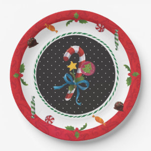 Weihnachts-Candy-Cane-Party-Teller Pappteller
