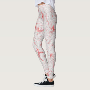 Weihnachts Candy Cane Rot und Weiß Streifen Leggings