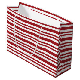 Weihnachts-Candy-Cane-Streifen Große Geschenktüte
