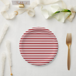 Weihnachts-Candy-Cane-Streifen Pappteller