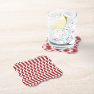 Weihnachts-Candy-Cane-Streifen Untersetzer