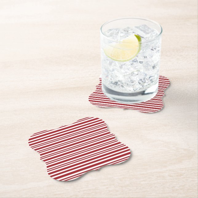 Weihnachts-Candy-Cane-Streifen Untersetzer (Vor Ort)