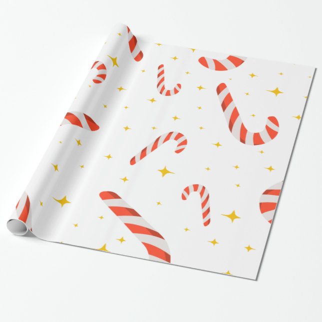 Weihnachts-Candy Canes Holiday Geschenkpapier (Ungerollt)
