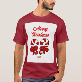 Weihnachts-Candy Canes Men's Maroon Basic T Shirt