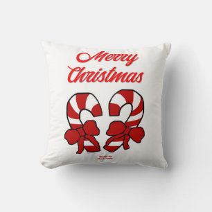 Weihnachts Candy Canes Square Throw Kissen