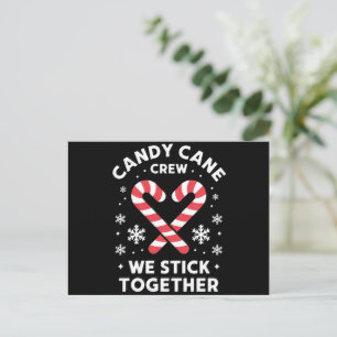Weihnachts Candy Heart Wir kleben zusammen Feiertagspostkarte