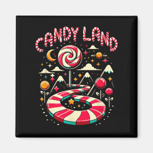 Weihnachts-Candy-Land-Regenbogenpfad-Candy-Cane-Fr Magnet