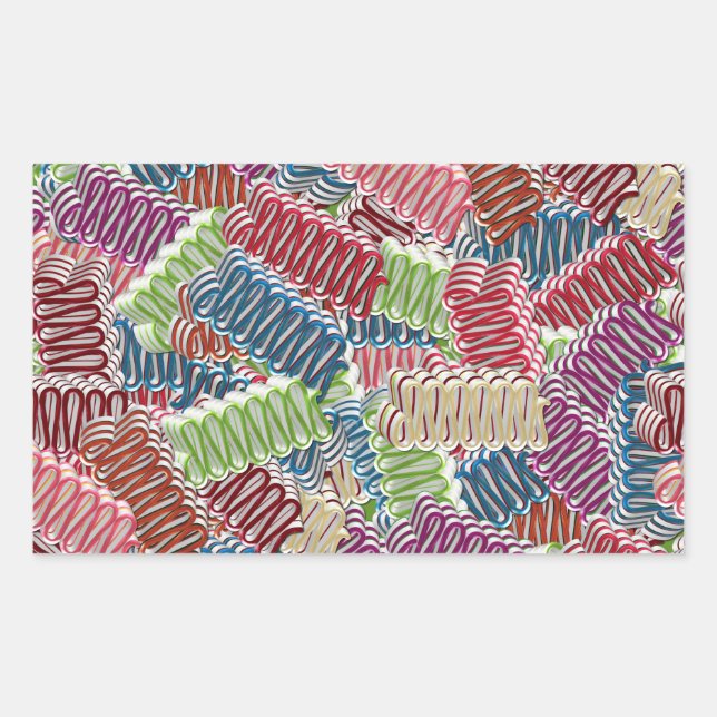 Weihnachts-Candy-RECTANGLE STICKERS (Vorderseite)