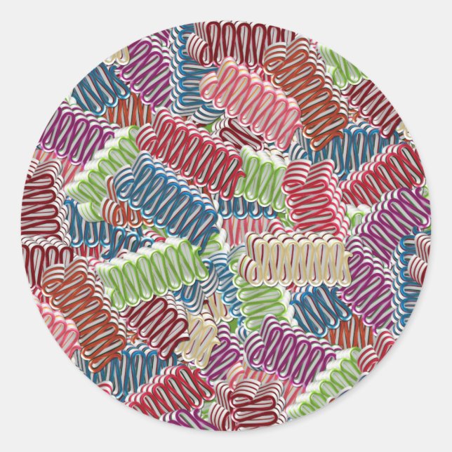 Weihnachts-Candy-ROUND STICKERS (Vorderseite)
