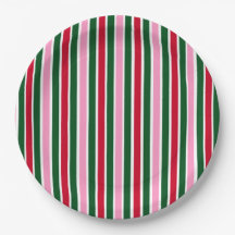 Weihnachts-Candy-Streifen in Rosa Grün und Rot